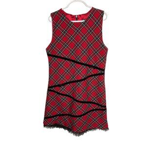The Children’s Place Girls Plaid Red Holiday Dress Size 10